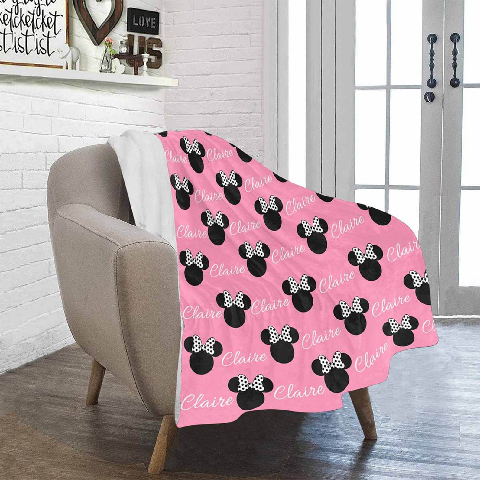 Custom Minnie Mouse BlanketMinnie name Blankets blanket Etsy