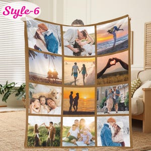 Custom Photo Blanket for Boyfriend/Husband, Personalized Valentines Day Gift, Anniversary Wedding Gifts Style-6 *HOT SALE