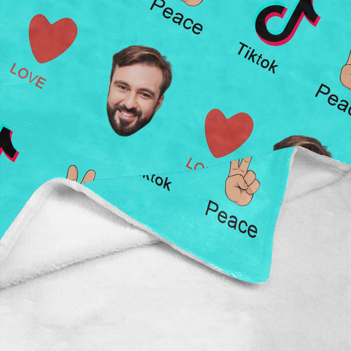 Custom Tiktok blanket custom face blanket funny design Etsy