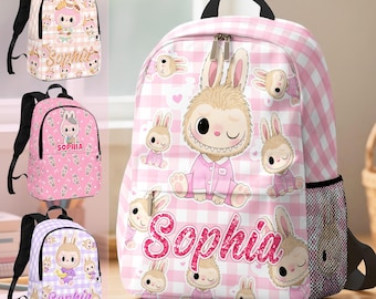 Personalized Little Monster Backpack Set, Lunchbag - Back to School Gift - Kid Birthday Gifts