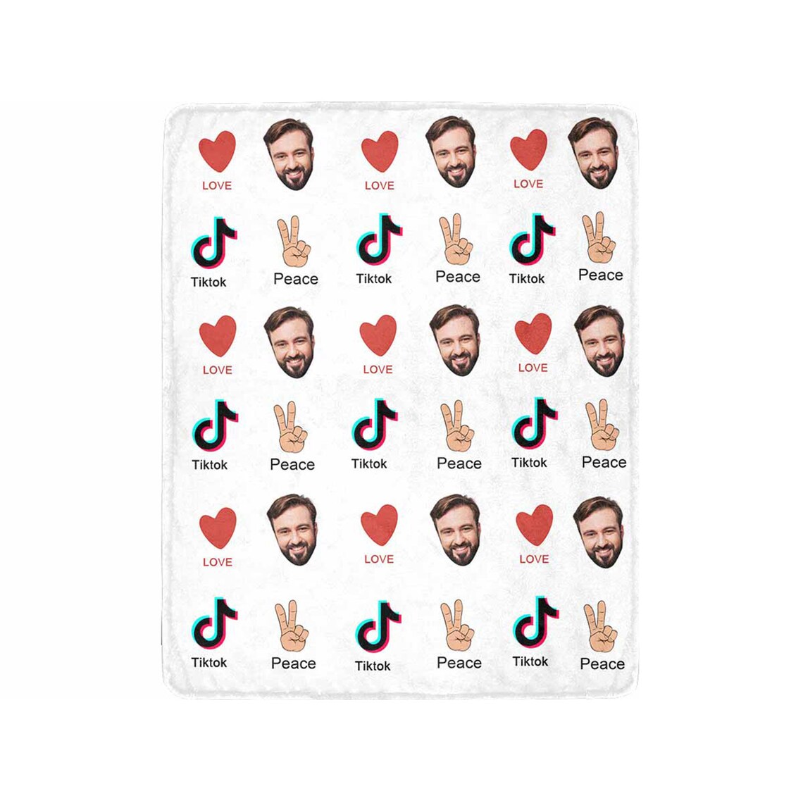 Custom Tiktok blanket custom face blanket funny design Etsy