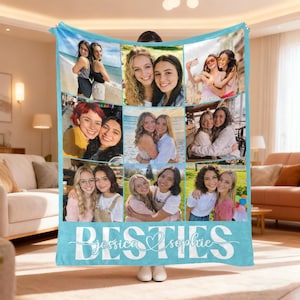 Custom Photo Blanket Collage, Personalized Picture Blanket, Wedding Anniversary Gift, Christmas Gifts image 7