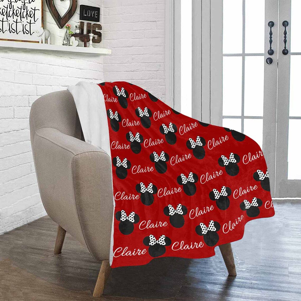 Custom Minnie Mouse BlanketMinnie name Blankets blanket Etsy