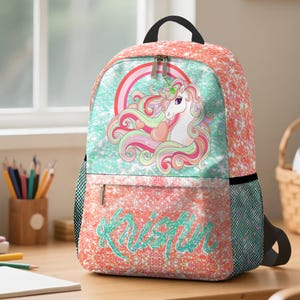 Personalized Girls Backpack Set: Custom School Bag, Lunchbox & Water Bottle image 2