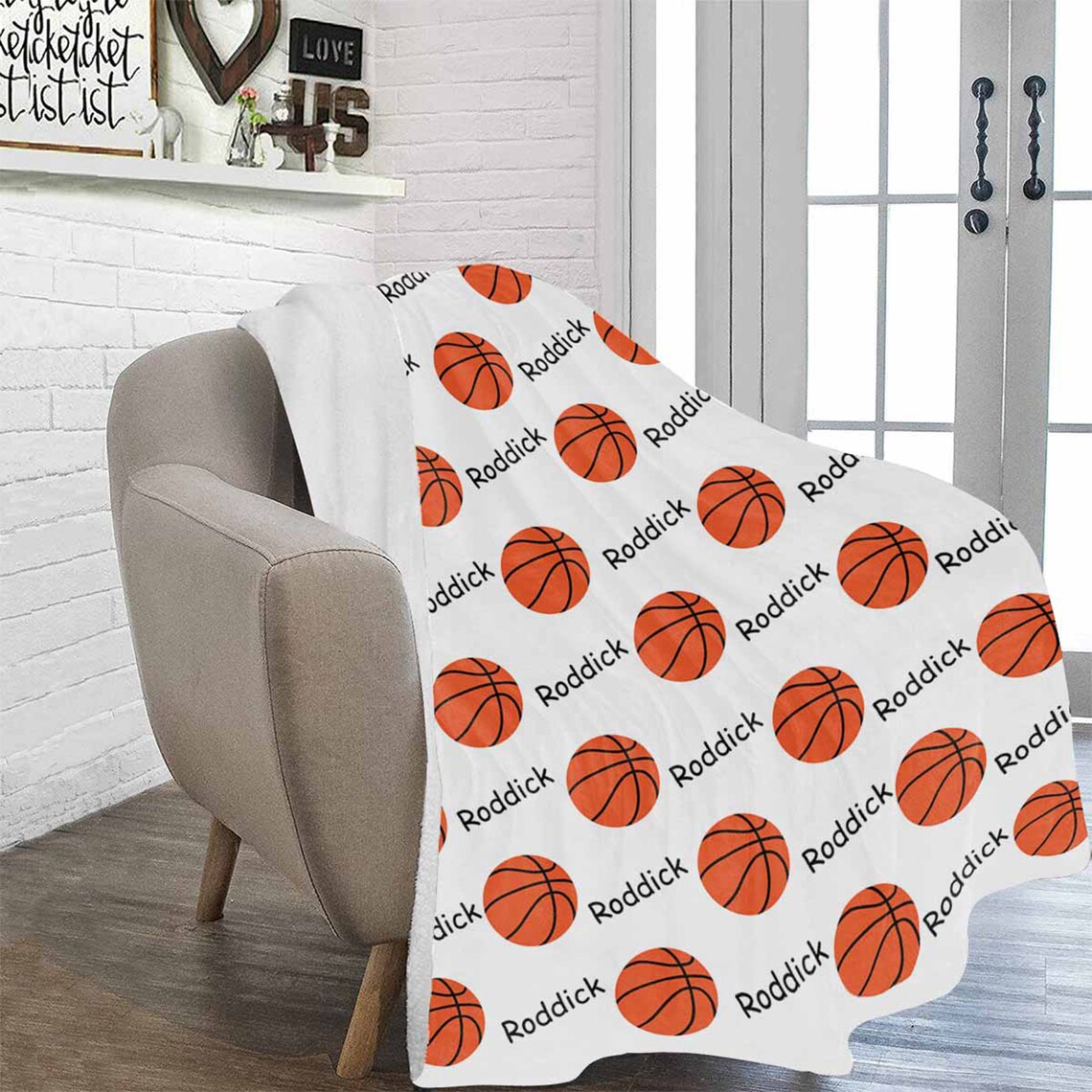 Custom name Basketball blanket Personalized Basketall Blanket Etsy