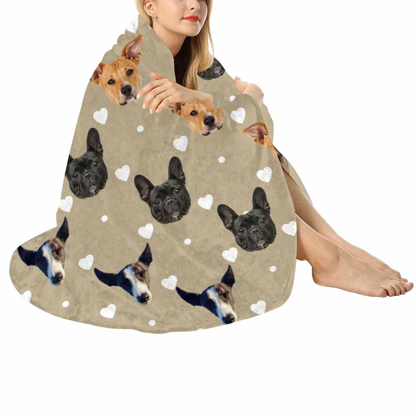 Custom pet face Photo blanket Personalized cat dog Blanket Etsy