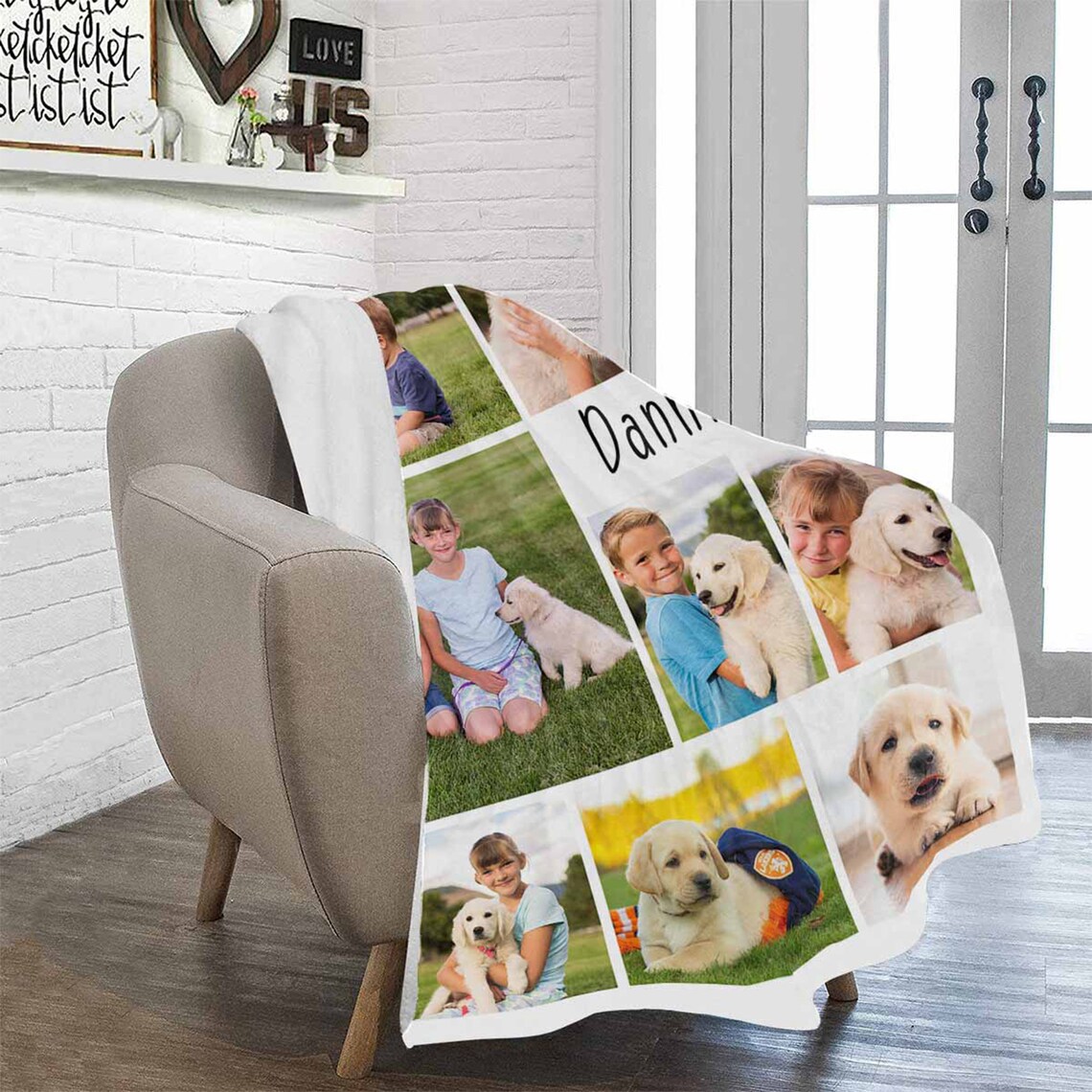 Custom Photo Blanket Customize Image Blanket Photo Collage Etsy