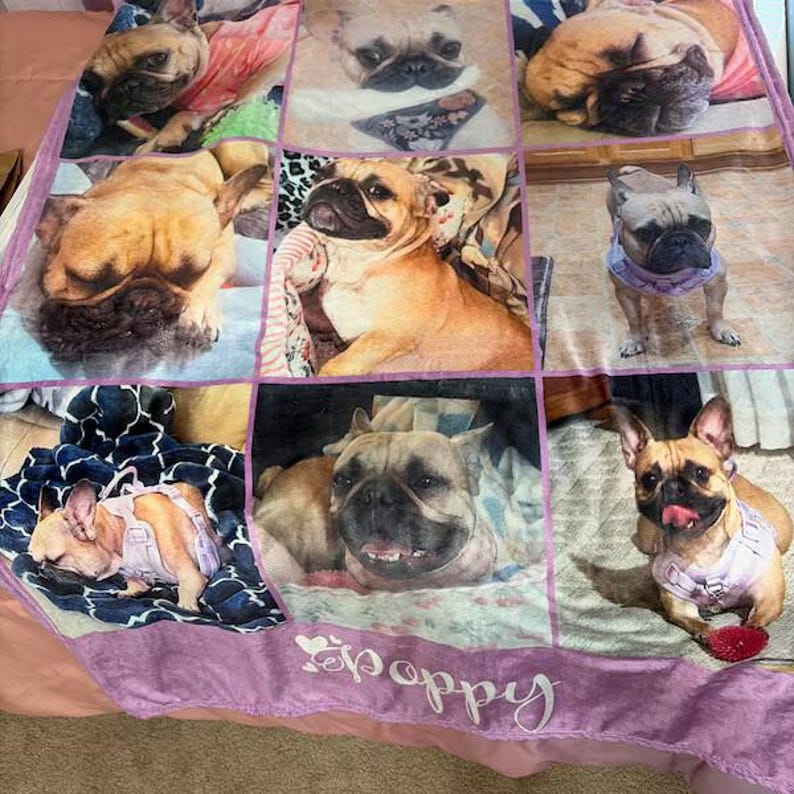 Custom Photo Blanket Collage, Personalized Picture Blanket, Wedding Anniversary Gift, Christmas Gifts image 12