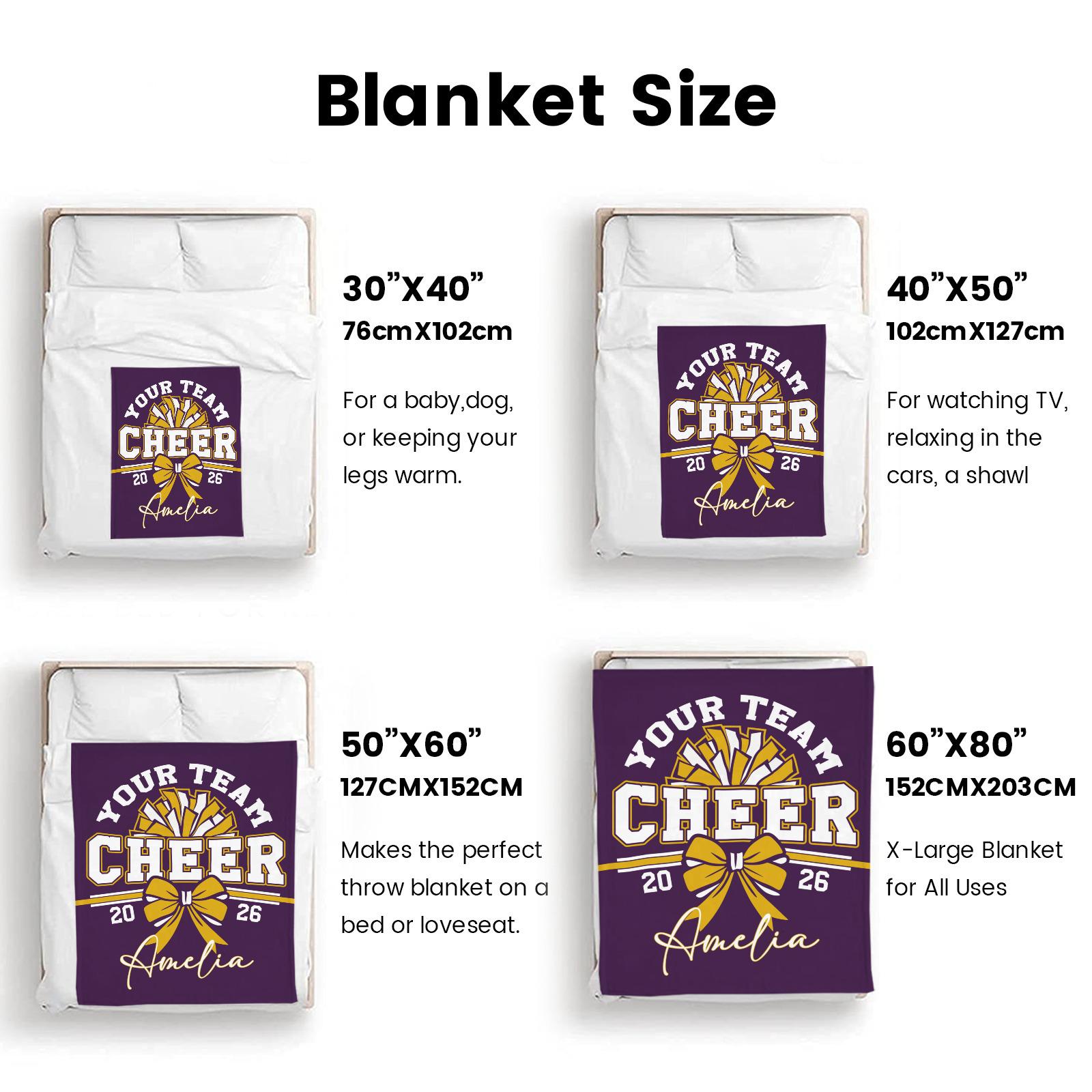 cheer blanket size chart