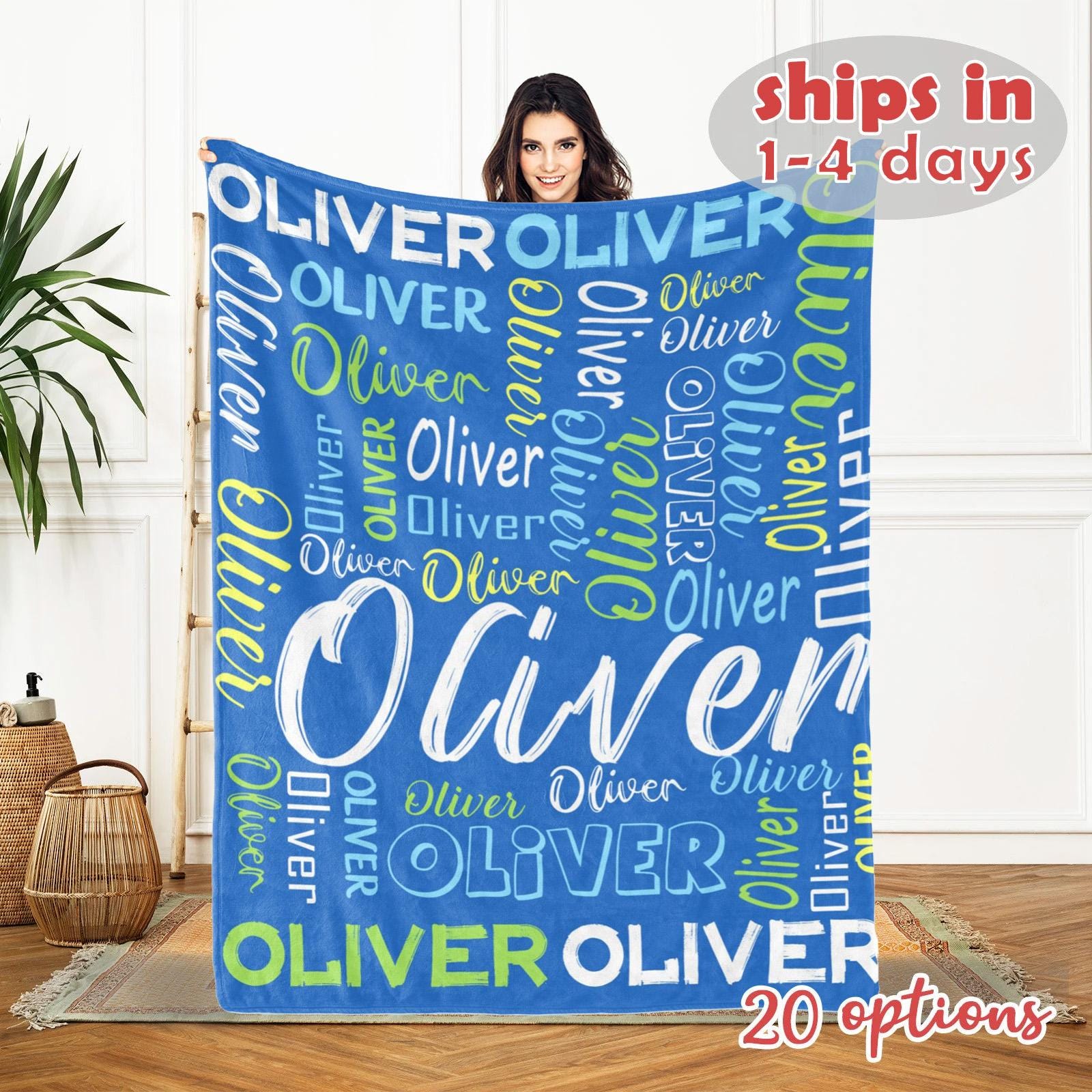 Custom Text Blanket Etsy