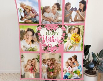 Custom Photo Blanket, Mother's Day Gift, Fleece or Sherpa