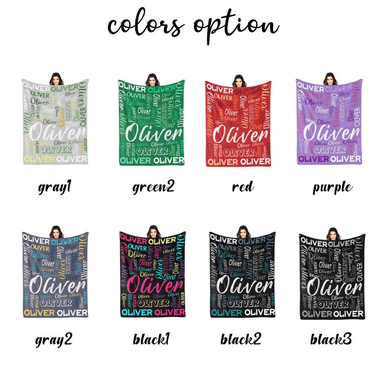 Personalized Name Blanket, Custom Baby Blankets, Kids Blanket, Family Christmas Gifts Bild 4