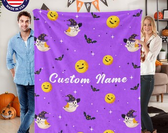 Custom Halloween Blanket: Personalized Ghost Blanket