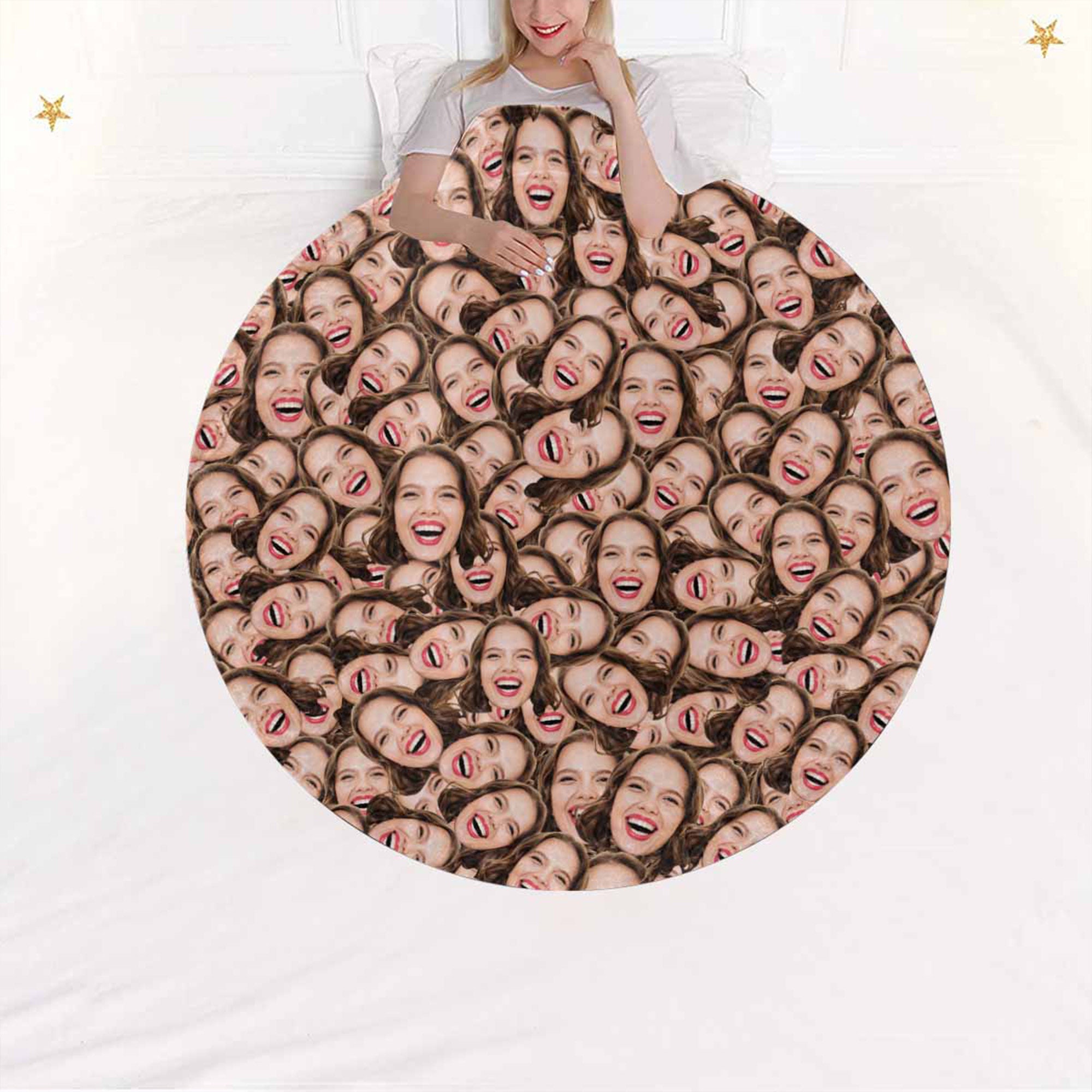 Multiple faces blanket Custom photo face blanket Etsy