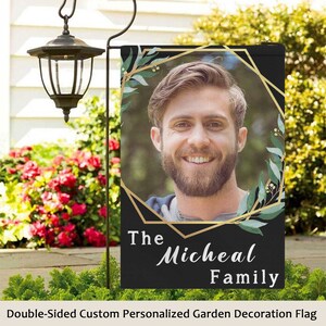 Custom Photo Garden Flag: Personalized Family Welcome Banner