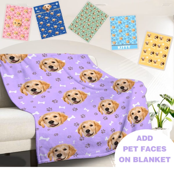 Personalized Dog Face Baby Blanket Etsy
