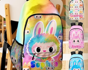 Personalized Little Monster Backpack Set: Custom Kids Book Bag, Birthday gifts
