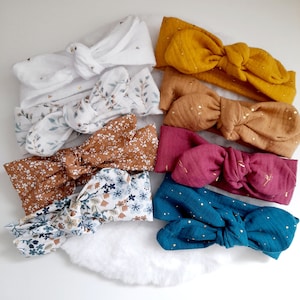 double cotton gauze headbands