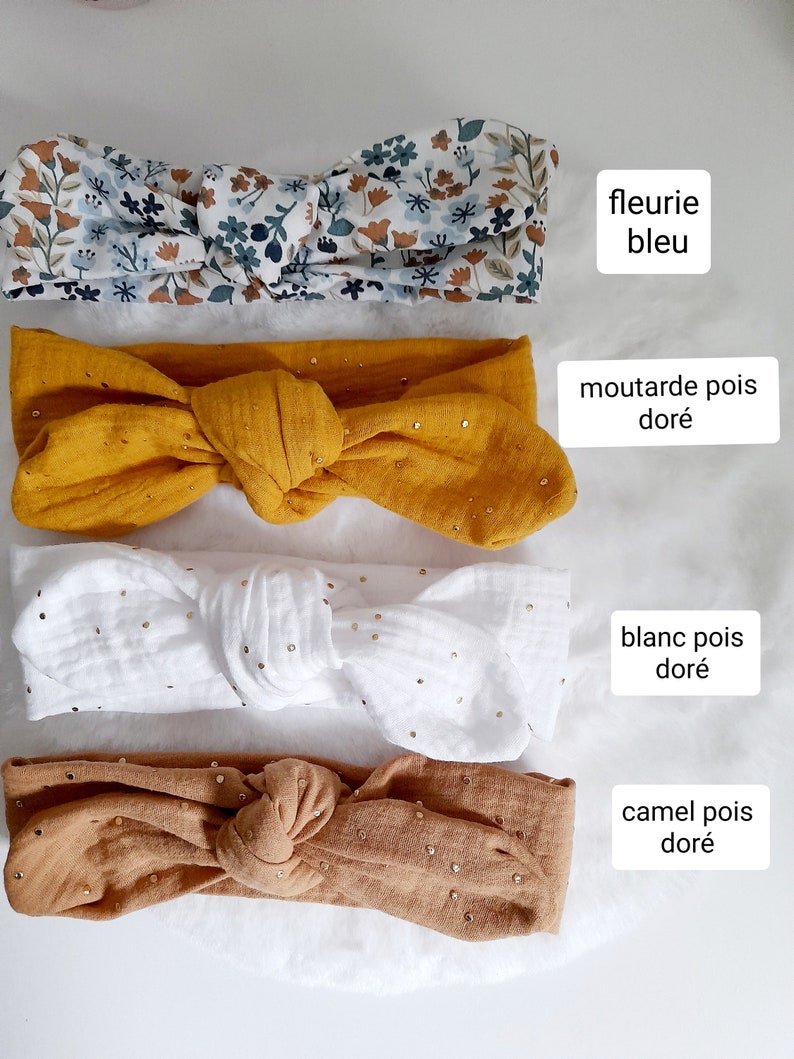 double cotton gauze headbands image 2