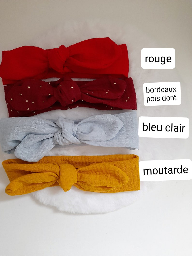 double cotton gauze headbands image 7