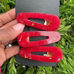 Hair clips red passion