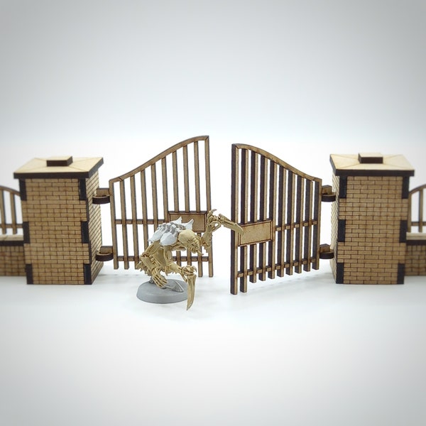 Scatter terrain walls and fencing for war gaming table top miniatures scenery for diorama model making 3mm Mdf zombicide 40k bolt action