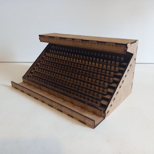 Voetbal stand Supporters staan voor Subbuteo staat voor Bloodbowl miniatuur oorlog gaming terrein gebouw SVG downloaden voor 2 mm MDF