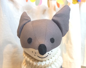 Varg - Wolf, Kuscheltier, handgemacht, Stoffpuppe, Schmusetier,  Unikat, Versandbereit, Geschenk für Kinder, Geburtstag, Ostergeschenk