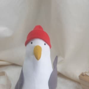 Seagull , Seagull with cap, Collector's item, Nautical decor, North Sea, Seagull toy, Seabird, Soft toy, Seagull, Edge stool, Ready to ship