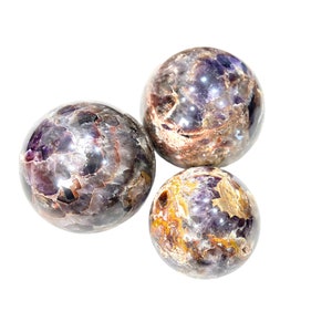 Super Seven Crystal Sphere, Melody Stone, Super 7 Sphere, Sacred Seven Polished Crystal Balls | Stone of Higher Consciousness