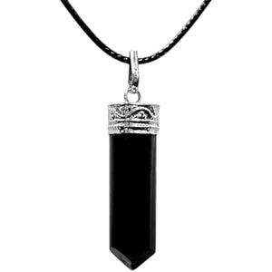 Black Tourmaline Necklace | Healing Crystal for Root Chakra Activation & Negative Energy Protection | Original Pendant Stone