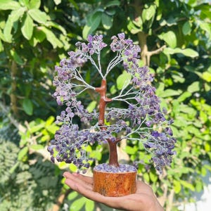 Natural Gemstone Amethyst 500 Chips Gem Tree Chips Tree Gemstone Tree, crystal tree , Chakra Tree , Tree of Life , Christmas , Gift Crystals
