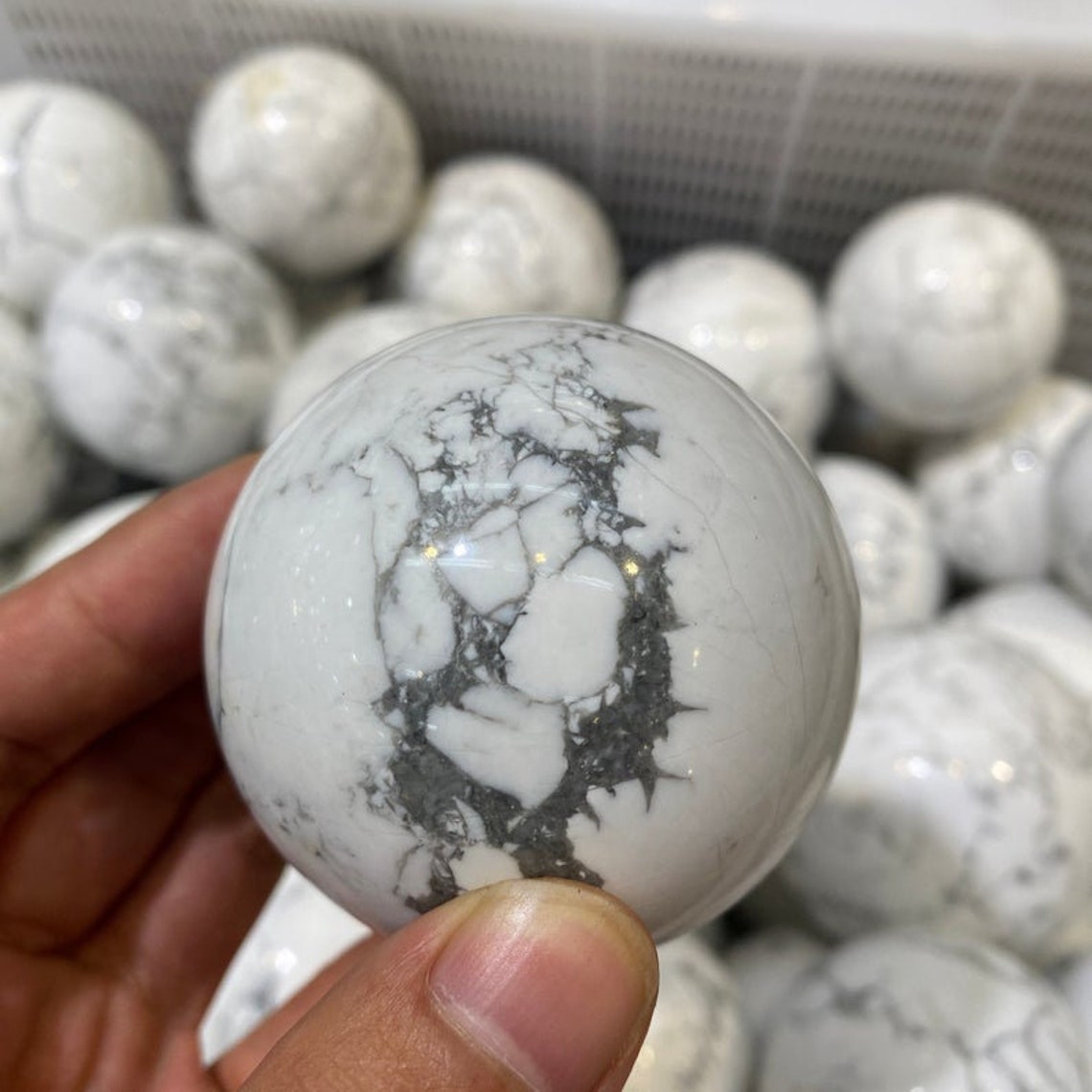 Howlite Sphere Bulk Howlite Spheres Crystal Sphere Gemstone Sphere