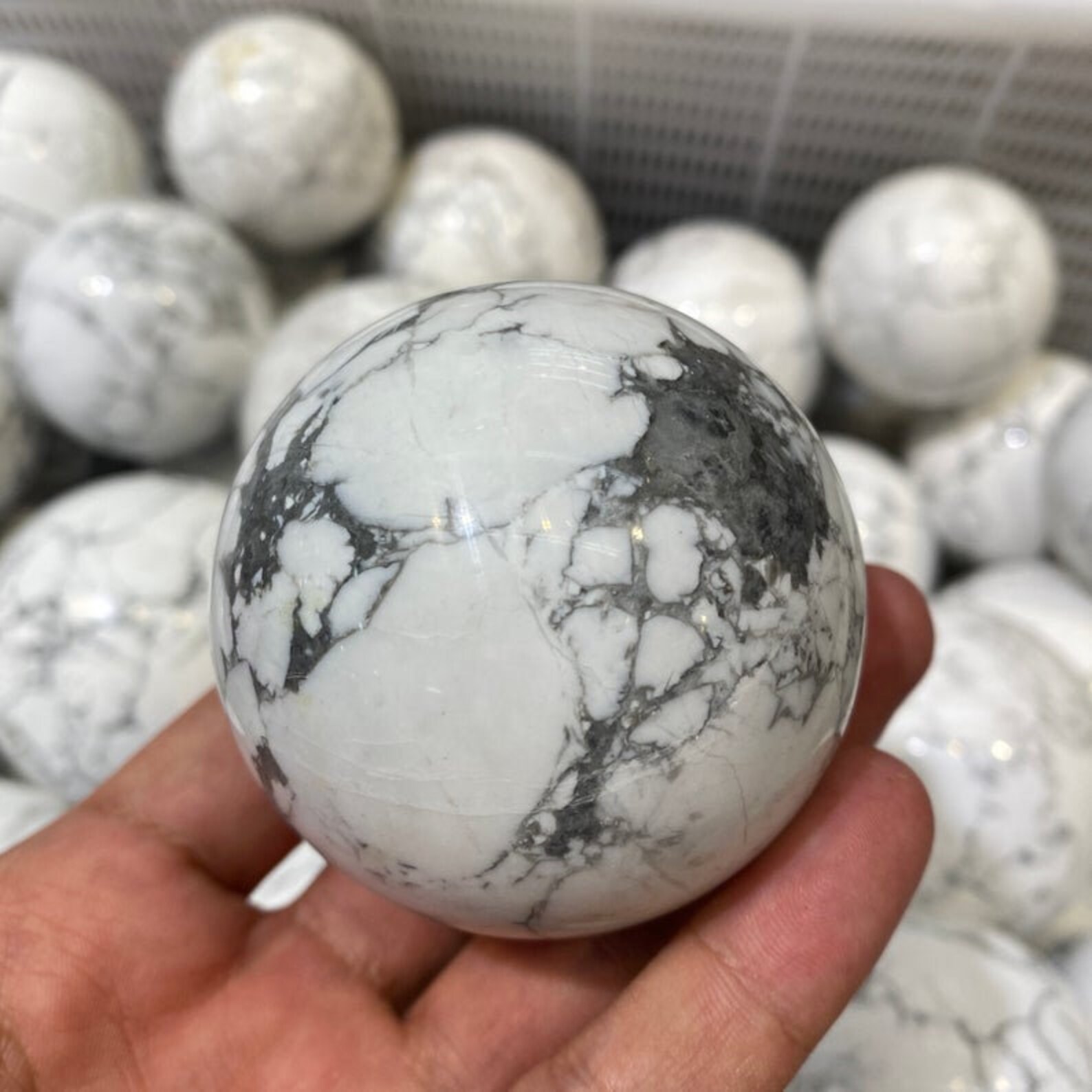 Howlite Sphere Bulk Howlite Spheres Crystal Sphere Gemstone Sphere