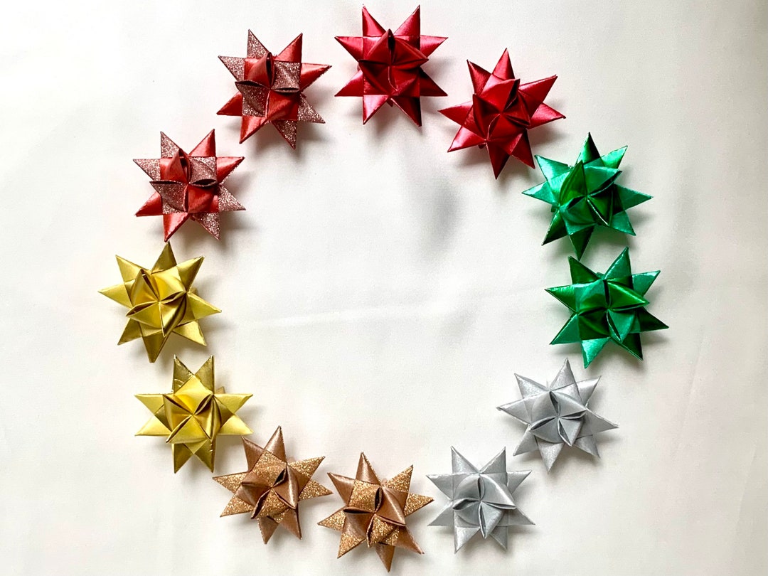 Christmas Danish Origami 3D Paper Stars Scandinavian Etsy