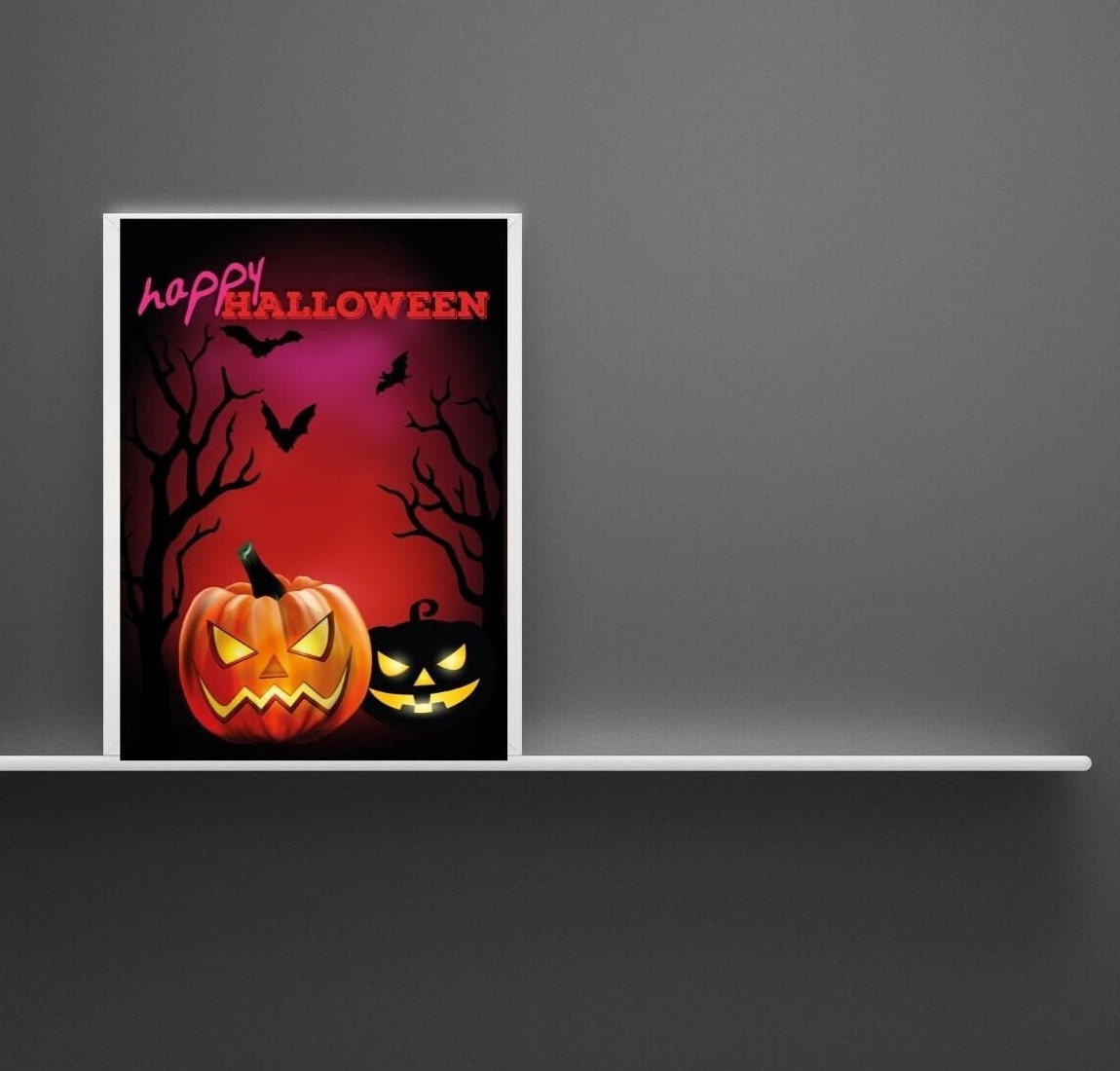 DIGITAL FILE Happy Halloween Sign Pumpkin Print Pumpkin Wall | Etsy