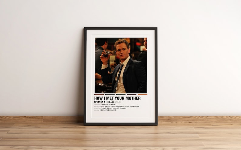 BARNEY STINSON How I Met Your Mother Polaroid Color Palette Movie Posters Digital Poster Polaroid Movie Posters