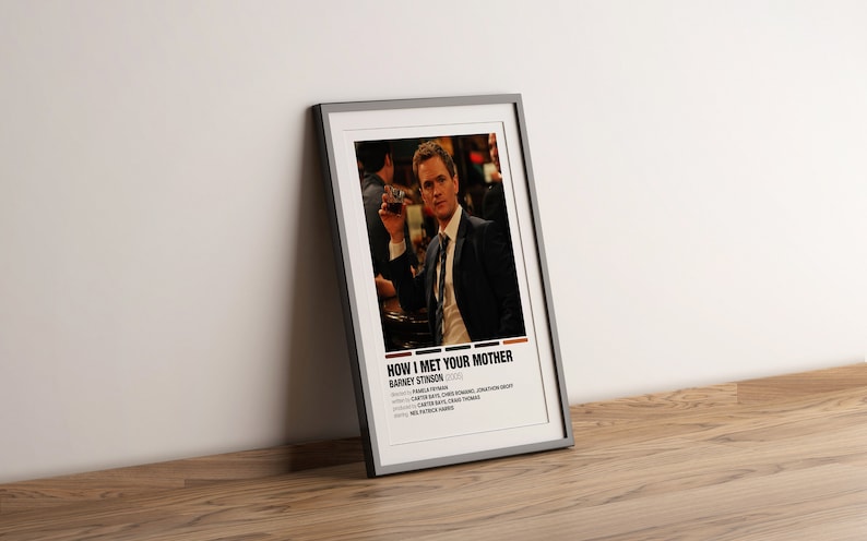 BARNEY STINSON How I Met Your Mother Polaroid Color Palette Movie Posters Digital Poster Polaroid Movie Posters