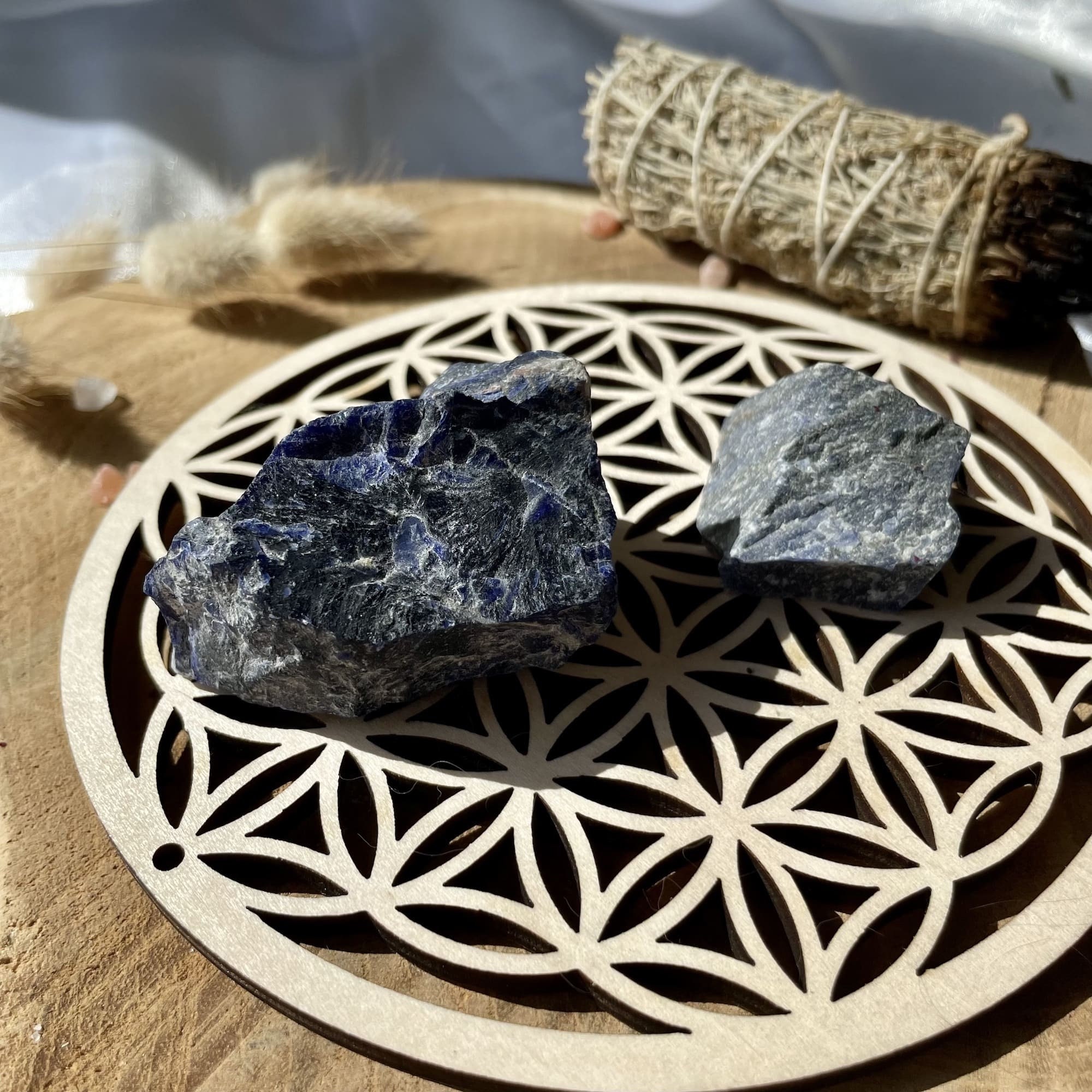 Pierre Naturelle Brute de Sodalite- Cristaux Semi-Précieux - Minéraux Brutes Sodalite- Lithothérapie