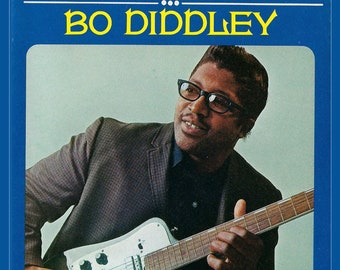 Bo Diddley Hip Pocket 18"x24" Poster "I'm A  Man"  "Song of Bo Diddley" Chess Records, Philco Hip Pocket 1967 Chicago Blues