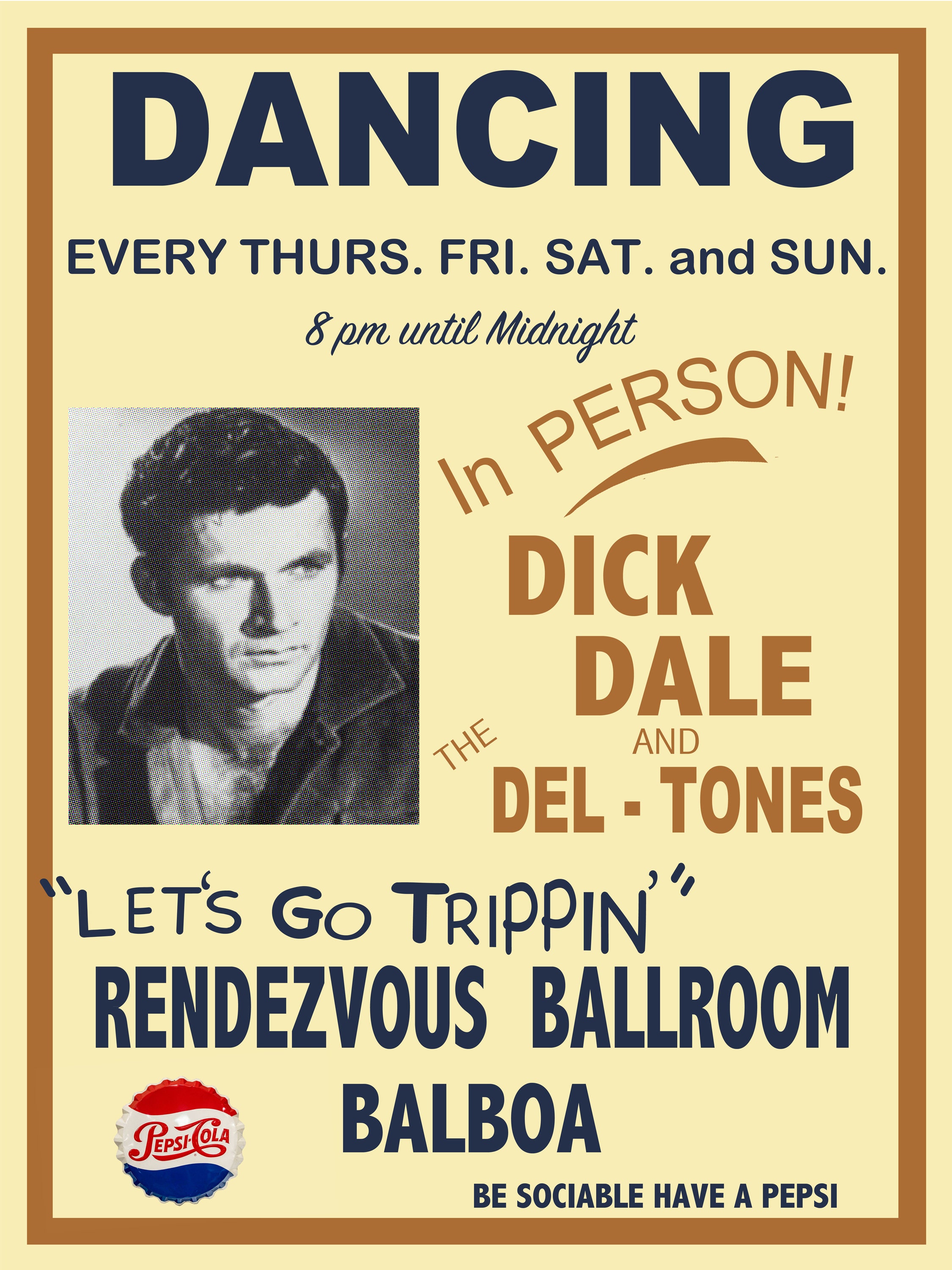Dick Dale Repro Rendezvous Ballroom Balboa 1960s picture picture