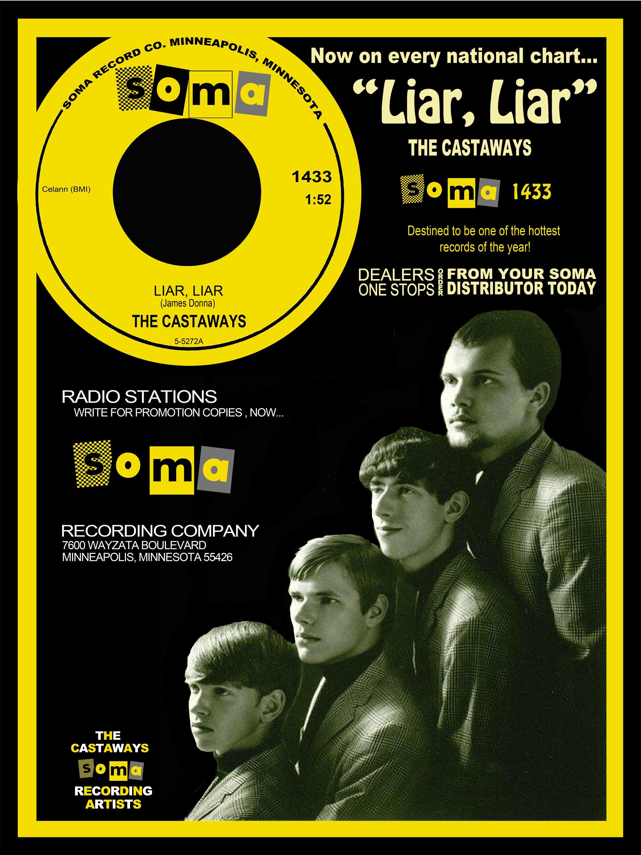The Castaways Liar Liar Garage Rock 1960 S Etsy