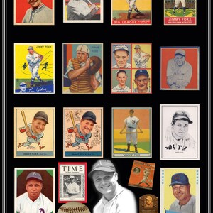 Poster della carta da baseball Jimmie Foxx a colori da 18 "x24"