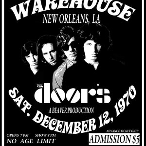 18"x24" Doors Jim Morrison, Ray Manzerek, Robbie Krieger, John Densmore Repro New Orleans Ad