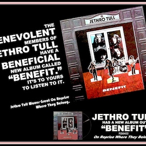 18 &quot;x 24&quot; Jethro Tull / Ian Anderson &quot;Vorteil&quot; &quot;Promo Poster&quot; neu erfunden