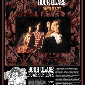Hour Glass &quot;Power Of Love&quot; 18&quot;x24&quot; Full Color &quot;Promo&quot; Poster. Gregg Allman, Duane Allman, Allman Brother&#39;s Band Southern Psychedelic Rock