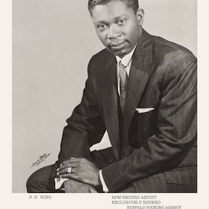B.B. King 18"x24" Promotional Photo Reproduction Riley B. King. Memphis Blues, Thrill Is Gone, Lucille