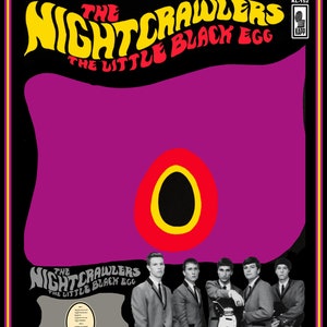 The Nightcrawlers &quot;Little Black Egg&quot;  18&quot;x24&quot; Promo Poster &quot;Reimagined&quot; 1960&#39;s Florida Garage Rock, Nuggets, Kapp Records
