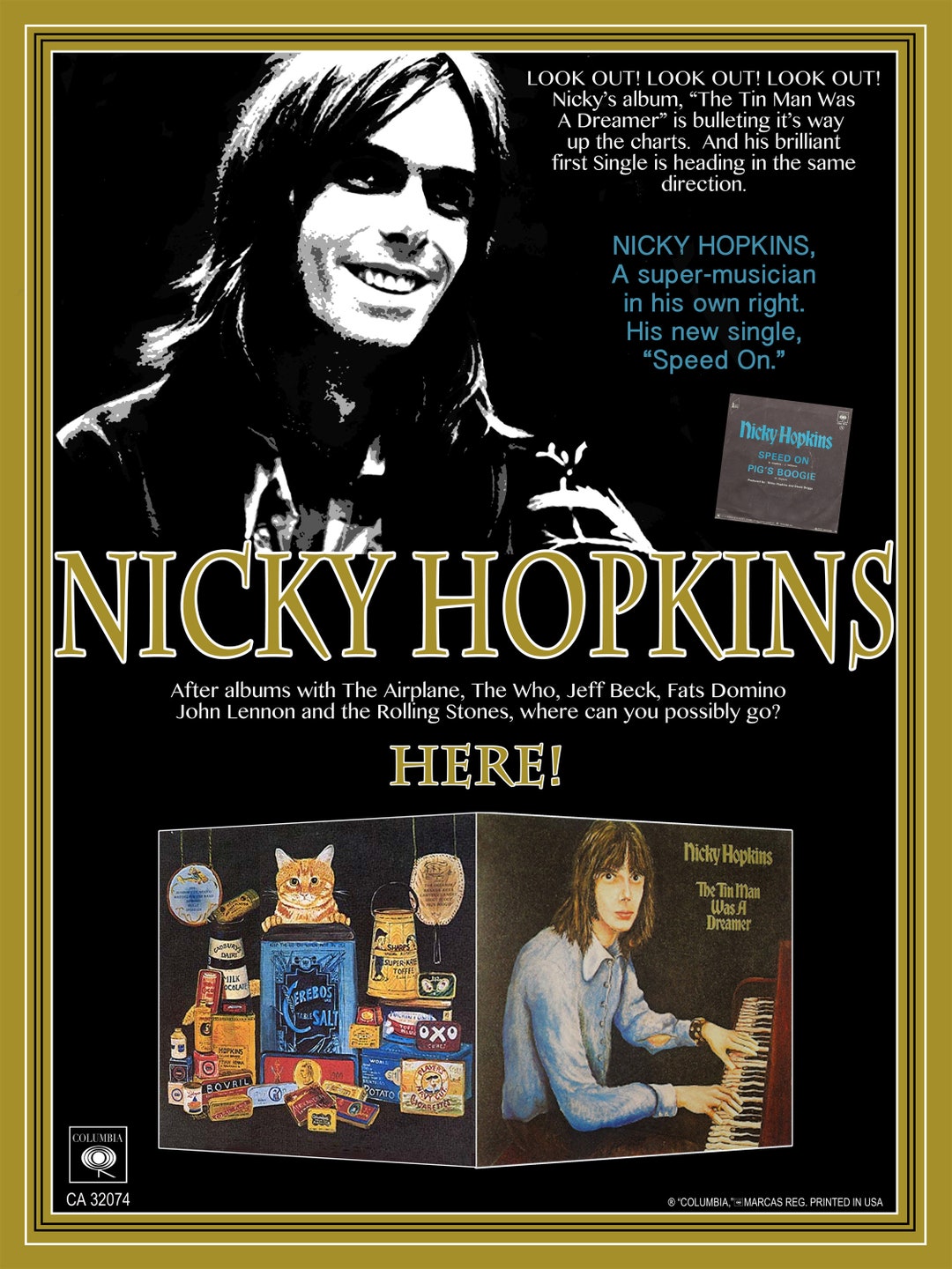 Nicki Hopkins Rolling Stones, John Lennon, Fats Domino, Jefferson