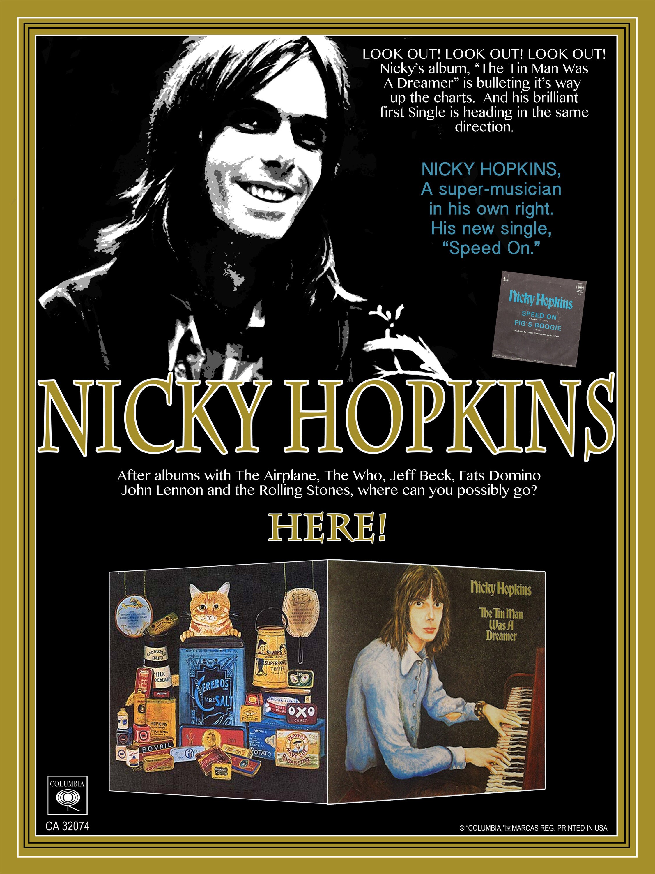 Nicki Hopkins Rolling Stones, John Lennon, Fats Domino, Jefferson